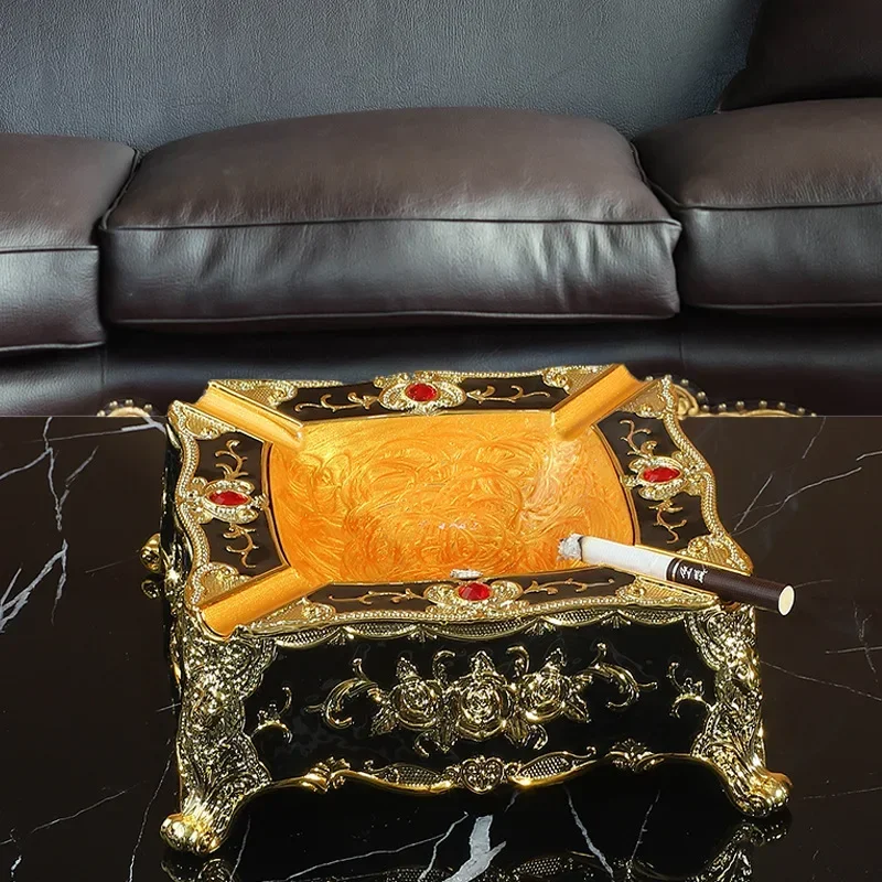 Пепельница квадратная эмалированная ручной работы роскошный изысканный