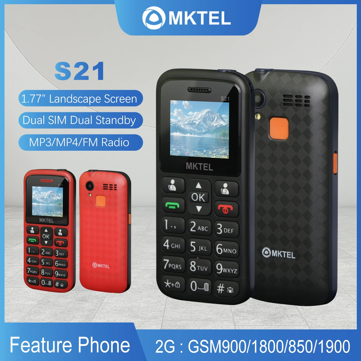 MKTEL S21 1 77-дюймовый Экран Телефона С Аккумулятором 800 мАч Двумя SIM-картами Двойным
