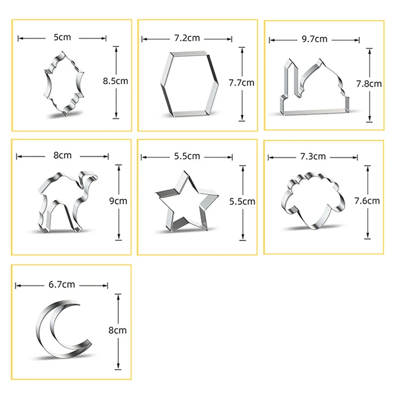 Форма для печенья Eid Mubarak луна/звезда/верблюд/церковная форма кухонные