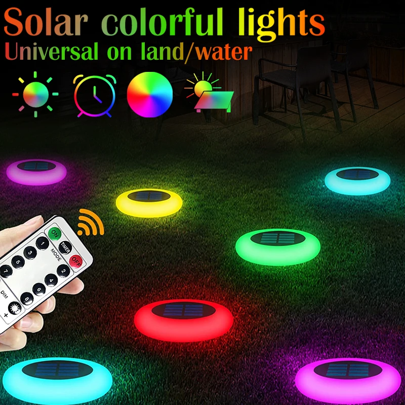 

Multi-Color Auto-Changing Solar Outdoor Ground Light Waterproof Garden Lamp For Garden Yard Patio Lawn Swimming Pool Decoration