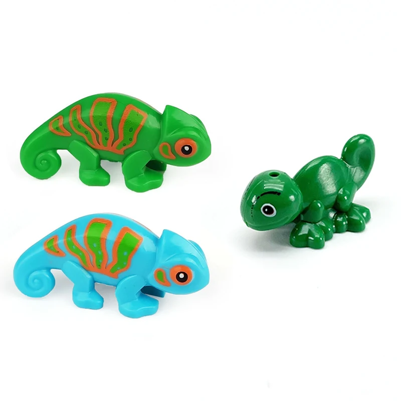 

Chameleon Animal Parts MOC Building Blocks Family Pet Bricks Accessories Kits Wholesale Toys Reptile Lizard Rearing Box