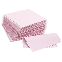 50pcs individually silver cleaner polishing jewelry cloth napkin tarnish remover tool with package ornaments for silverware gold