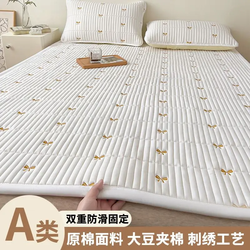 Супермягкие складные наматрасники для односпальной двуспальной кровати простые