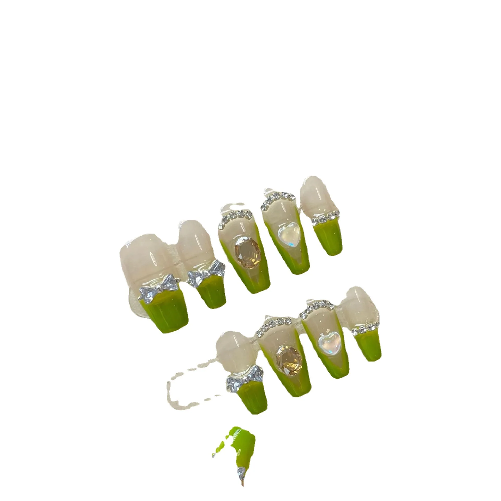 10 шт. накладные ногти в французском стиле