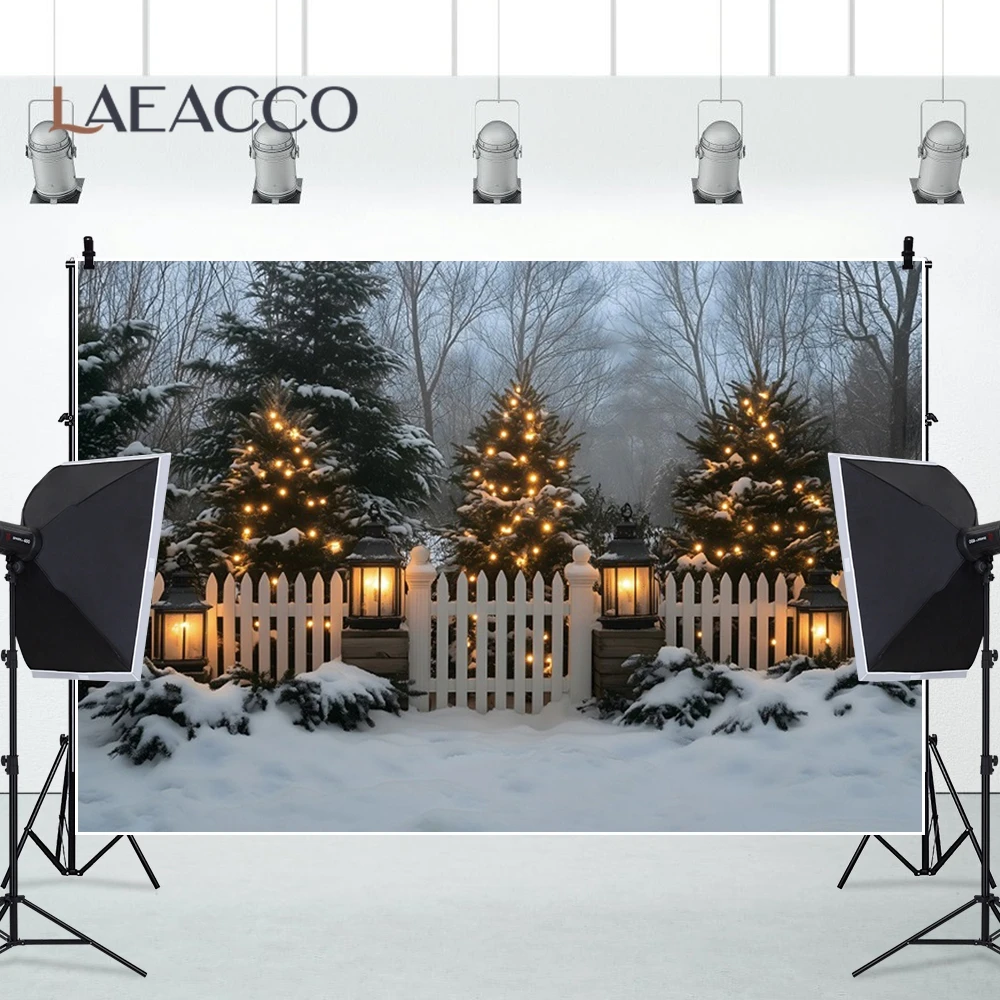 Фон для фотосъемки с изображением зимнего леса