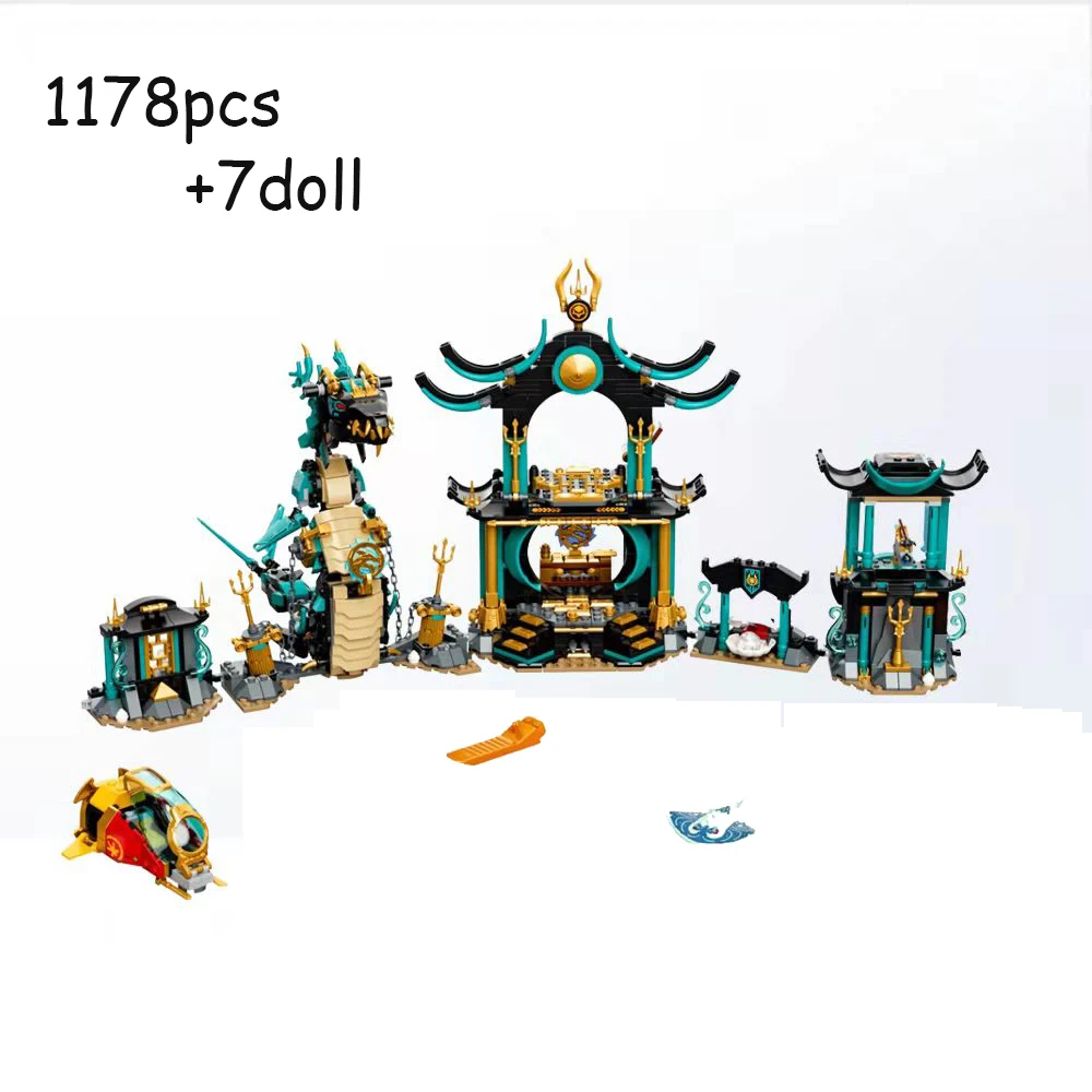 

2022 Ninjago Ninja series latest large-scale underwater endless temple educational building blocks toy set children's gift