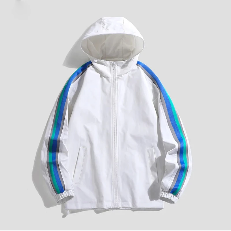

Men Casual Jacket Hooded Windbreaker Jacket Spring Autumn Clothes For Mens Coat 2022 Patchwork Hip Hop Coats