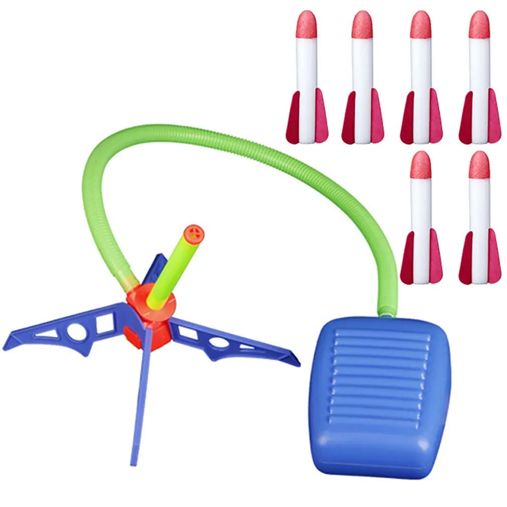 

Kids Air Pressed Stomp Rocket Pedal Games Outdoor Sports Kids League Launchers Step Pump Skittles Children Foot Family Game Toys
