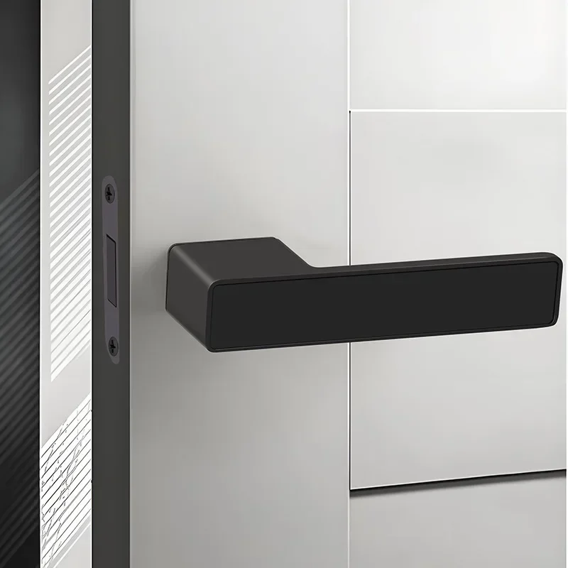 Магнитный дверной замок из цинкового сплава со скрытой замочной скважиной, высококачественный защитный дверной замок для спальни, двойная ручка, бесшумный аппаратный замок, набор замков