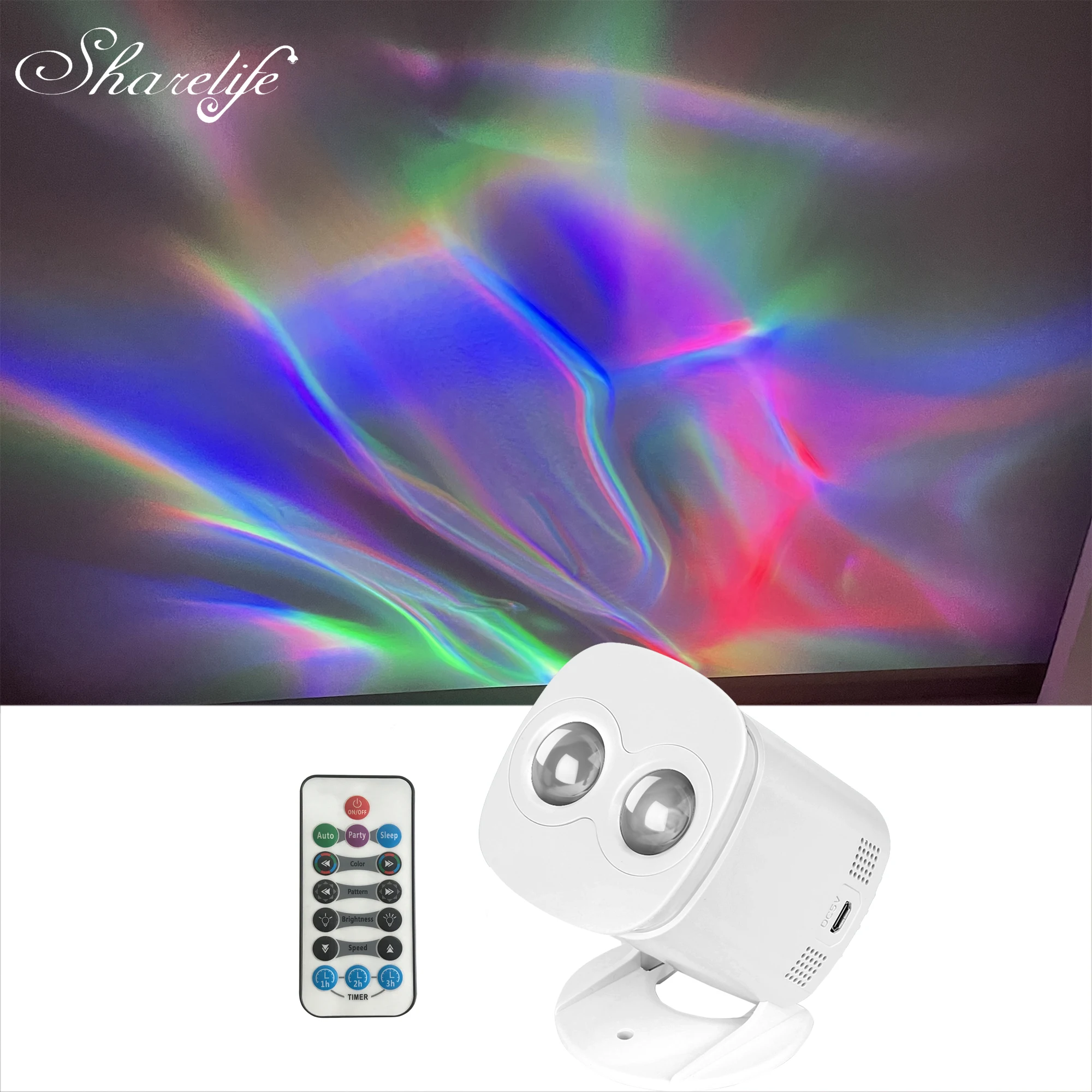 Sharelife миниатюрная RGB динамическая Светодиодная лампа Aurora, оранжевый закат, звездное небо, освещение для дома, вечерние DJ, день рождения, сценическое освещение A200