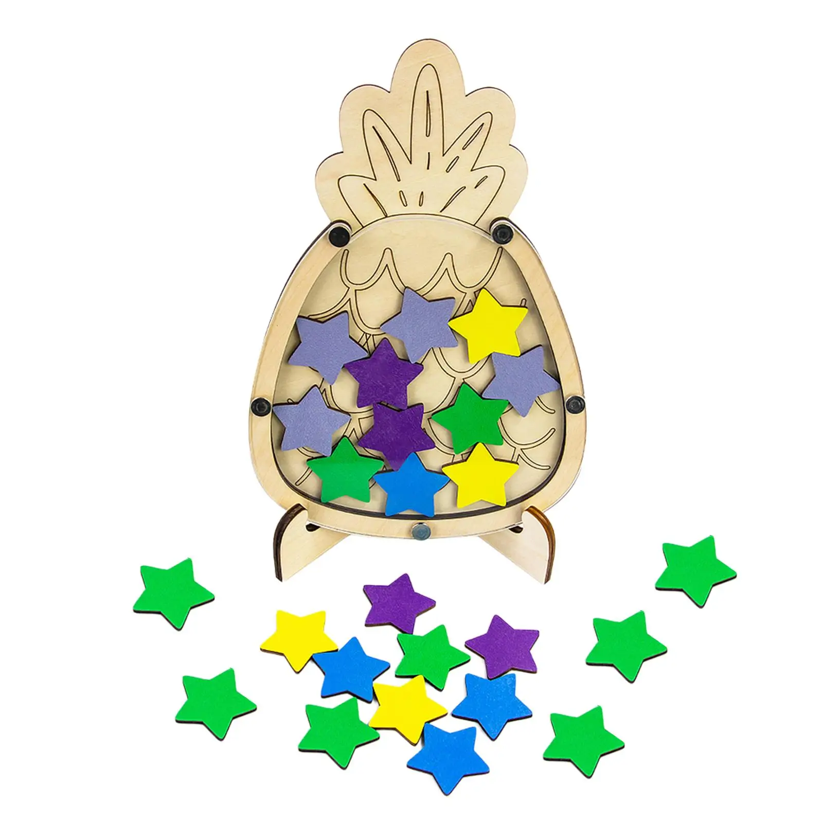 

Горшок со звездами для награды, инструмент для обучения, деревянная банка для стимулирования, Мотивационная банка для награждения для мальчиков и девочек, привычки учеников, малышей