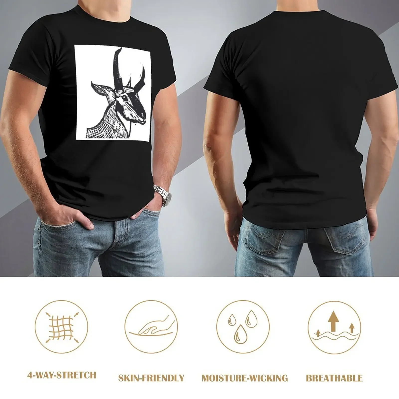 Королевская футболка с портретом антилопы футболки рисунком рэпера