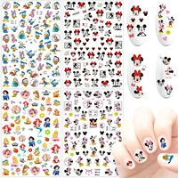 5sheets disney cartoon nail decals over 300 minnie mouse ears mickey minnie nail decals self adhesive 1 sheets 80 decals