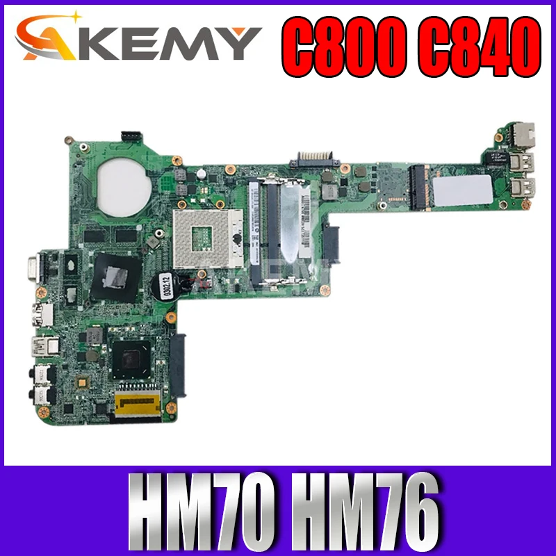 

AKEMY For Toshiba C800 C840 M800 M840 L800 L840 L845 Notebook Motherboard Mainboard PC DABY3CMB8E0 Laptop Motherboard HM70 HM76