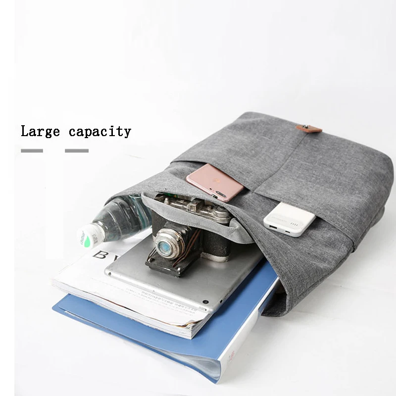 Men Bag Casual Grey Lightweight Oxford 13.1inch Laptop 9.7 iPad Tablet Crossbody handBag Male Small satchels Fashion Bagpack
