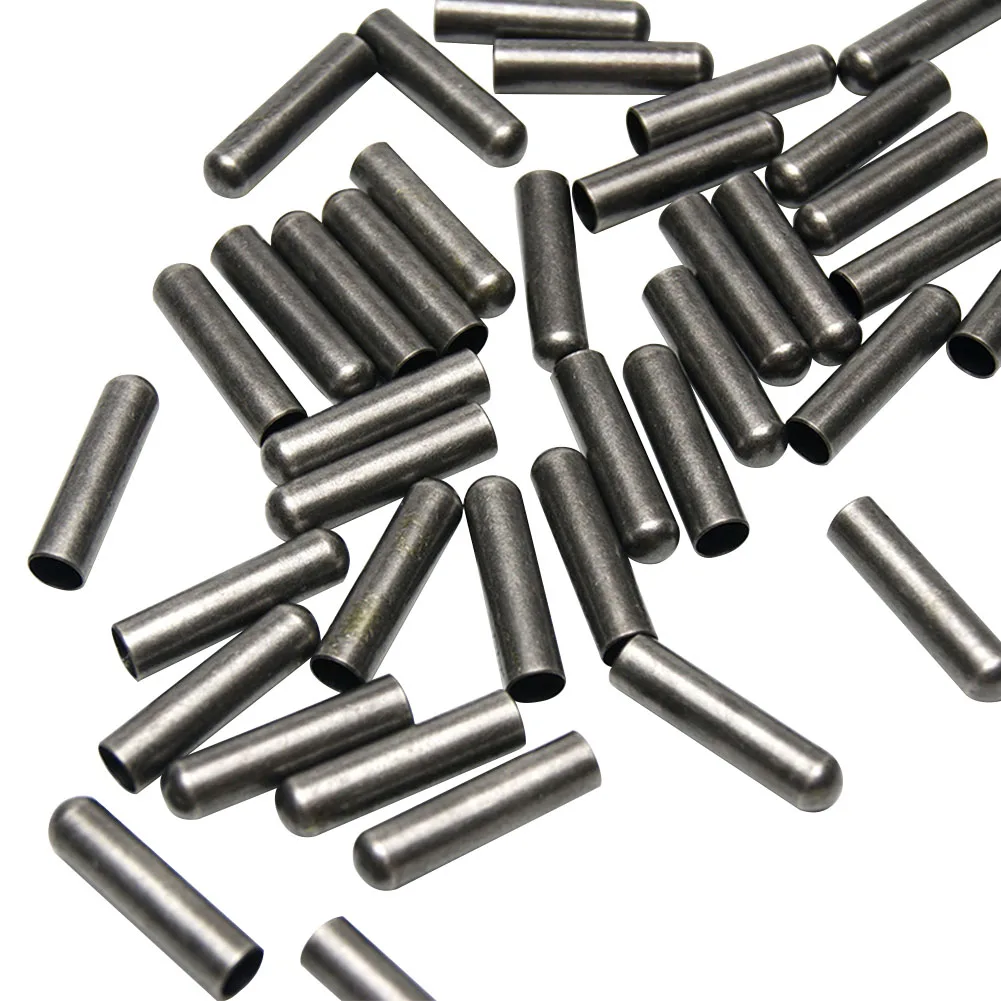 

50pcs DIY Replacement Luxury Rustproof Fashion Seamless Metal Aglets Lock Clips Ends Decoration Repair Shoelace Tips Durable