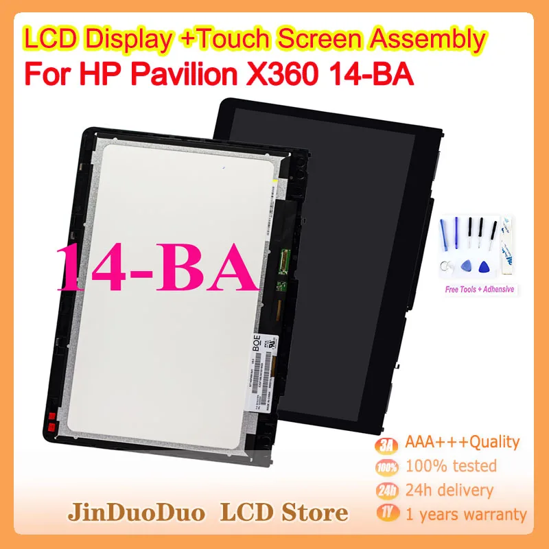 14''Original For HP Pavilion x360 14-BA LCD Display Touch Screen Digitizer Assembly For HP x360 14-ba001la 14-BA002LA 14-BA003LA