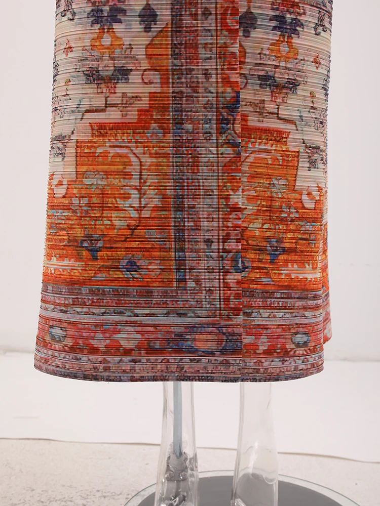 Женская плиссированная длинная ветровка с воротником-шарфом