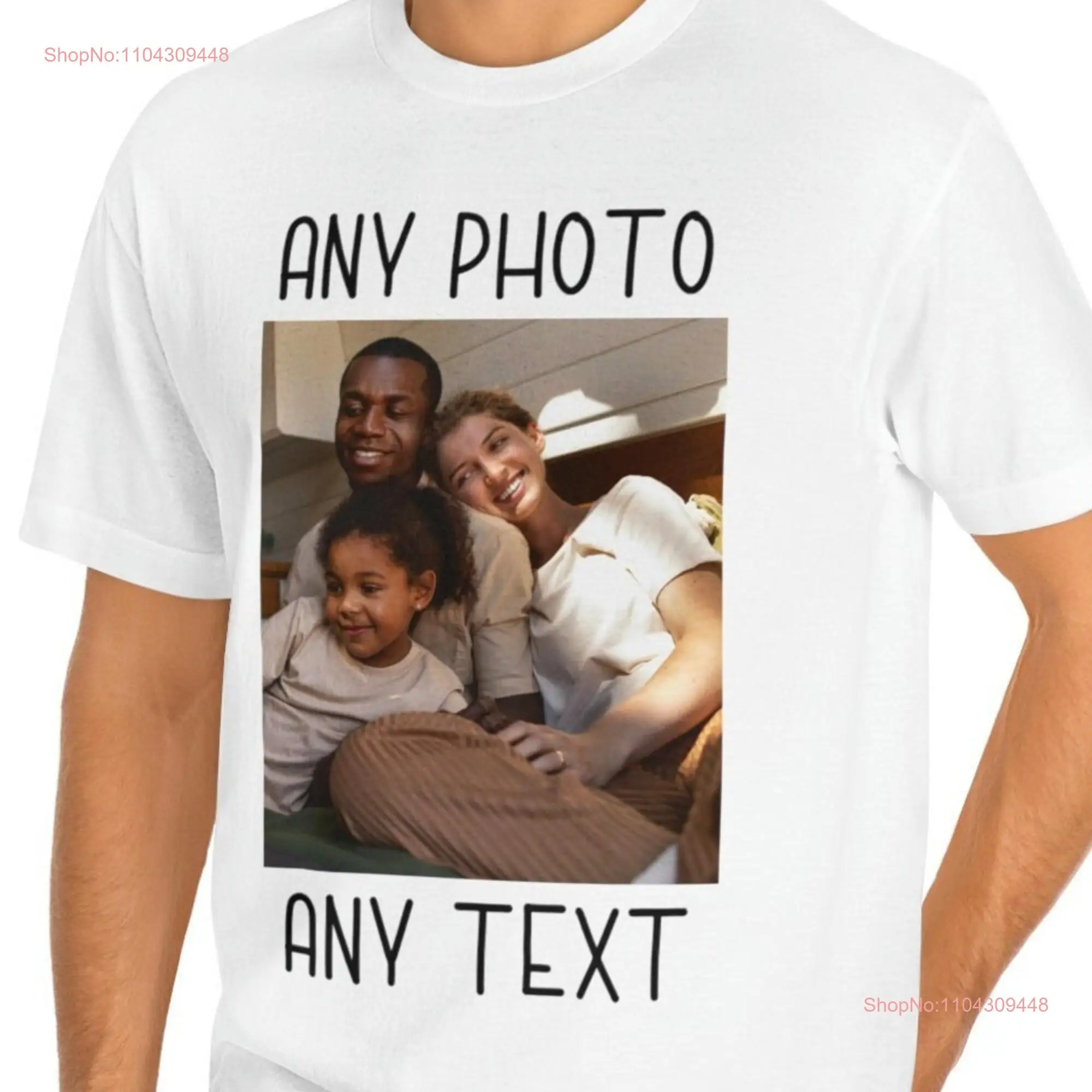 Настраиваемая футболка с персонализированным текстом и фото идеально подходит