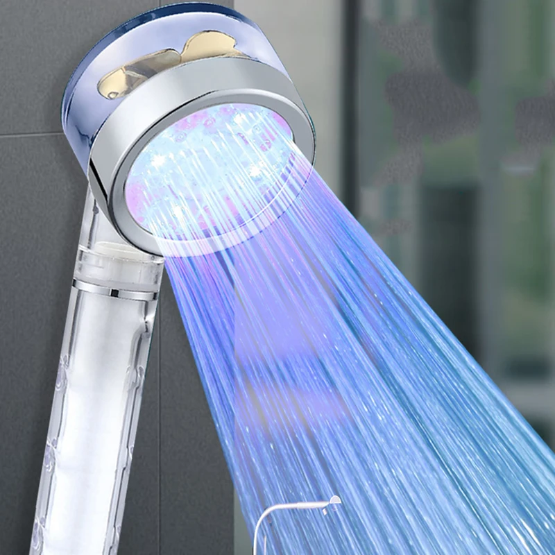 

Led Rainfall Big Shower Head Parts Turbo Colour Changing Temperature Sensor Shower Head Chuveiro Bathroom Accessories JW50HS