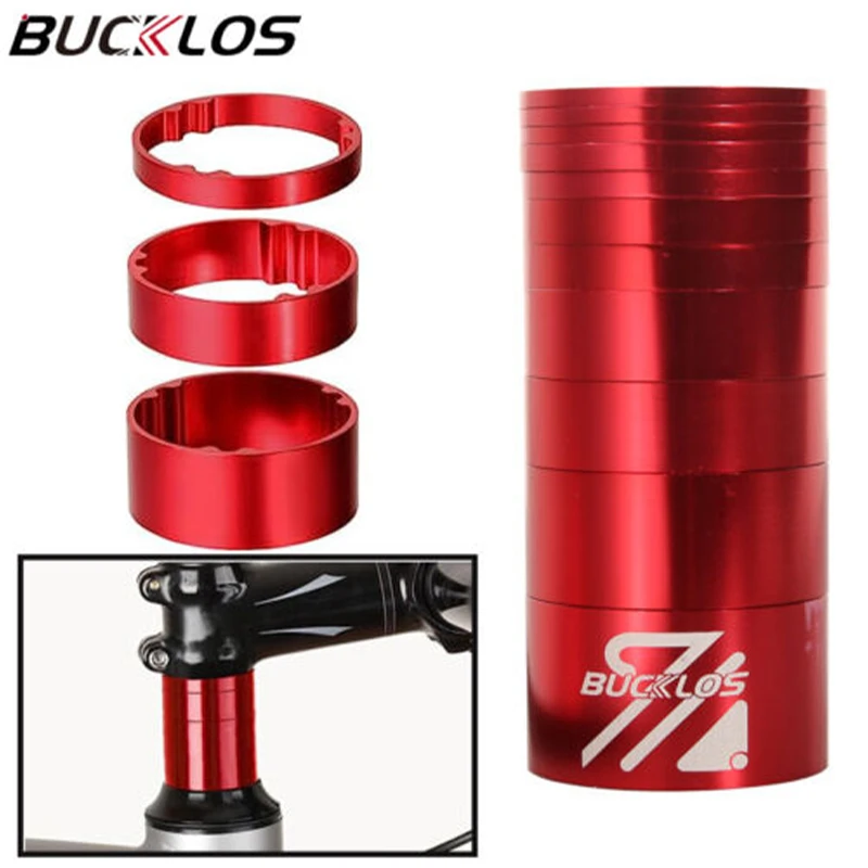 

BUCKLOS 11pcs Bike Headset Spacer 2-20mm Aluminum Stem Spacer 28.6/31.8mm MTB Road Bicycle Spacer Fork Washer 1-1/8" Threadless