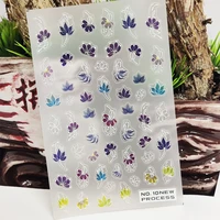 new 3d nail stickers crystal line lotus flowers tough design manicure sticker glue decals transfer sliders nail art decoration