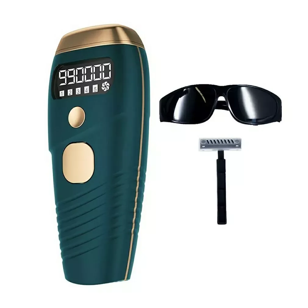 

NEW2023 990000 Flash IPL Quartz Lamp Permanent 5 Levels Facial Body Hair Trimmer Epilator