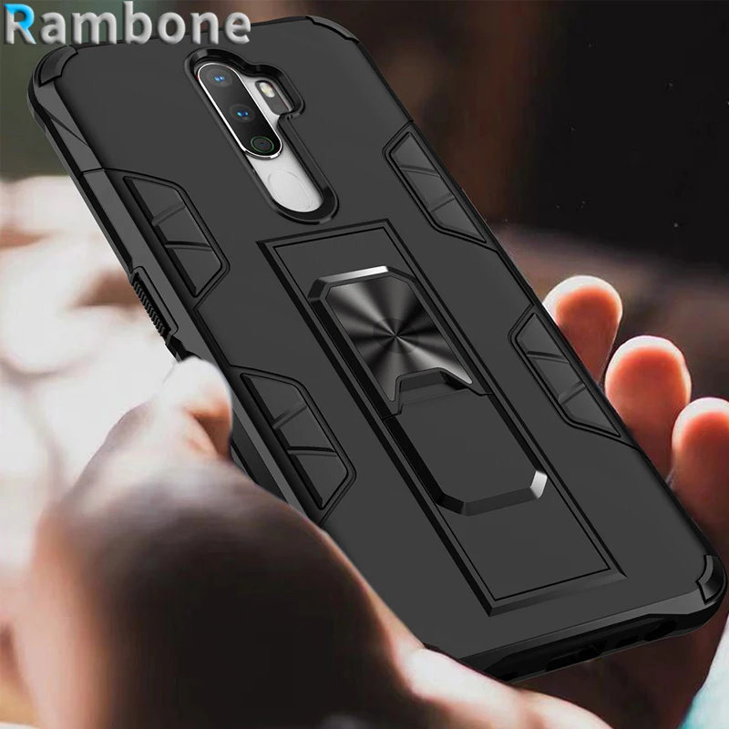 

Invisible Bracket Phone Case For Oppo A92 A72 A52 A31 A11X R17 Shockproof Magnetic Car Holder Protective Cover For Oppo Realme 5