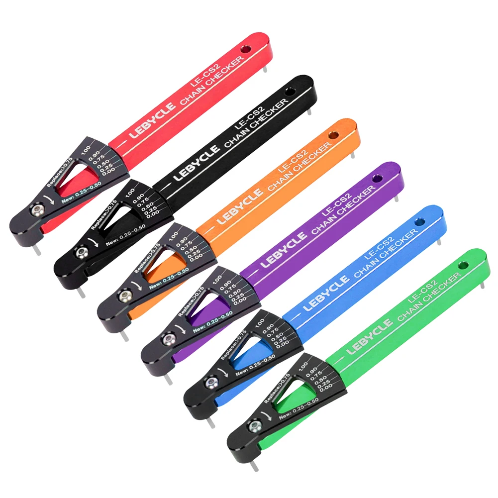 

Lebycle Mountain Road Bike Chain Wear Indicator Tool Multifunctional Links Checker Gauge Measurement BikesCycling Repair Tools