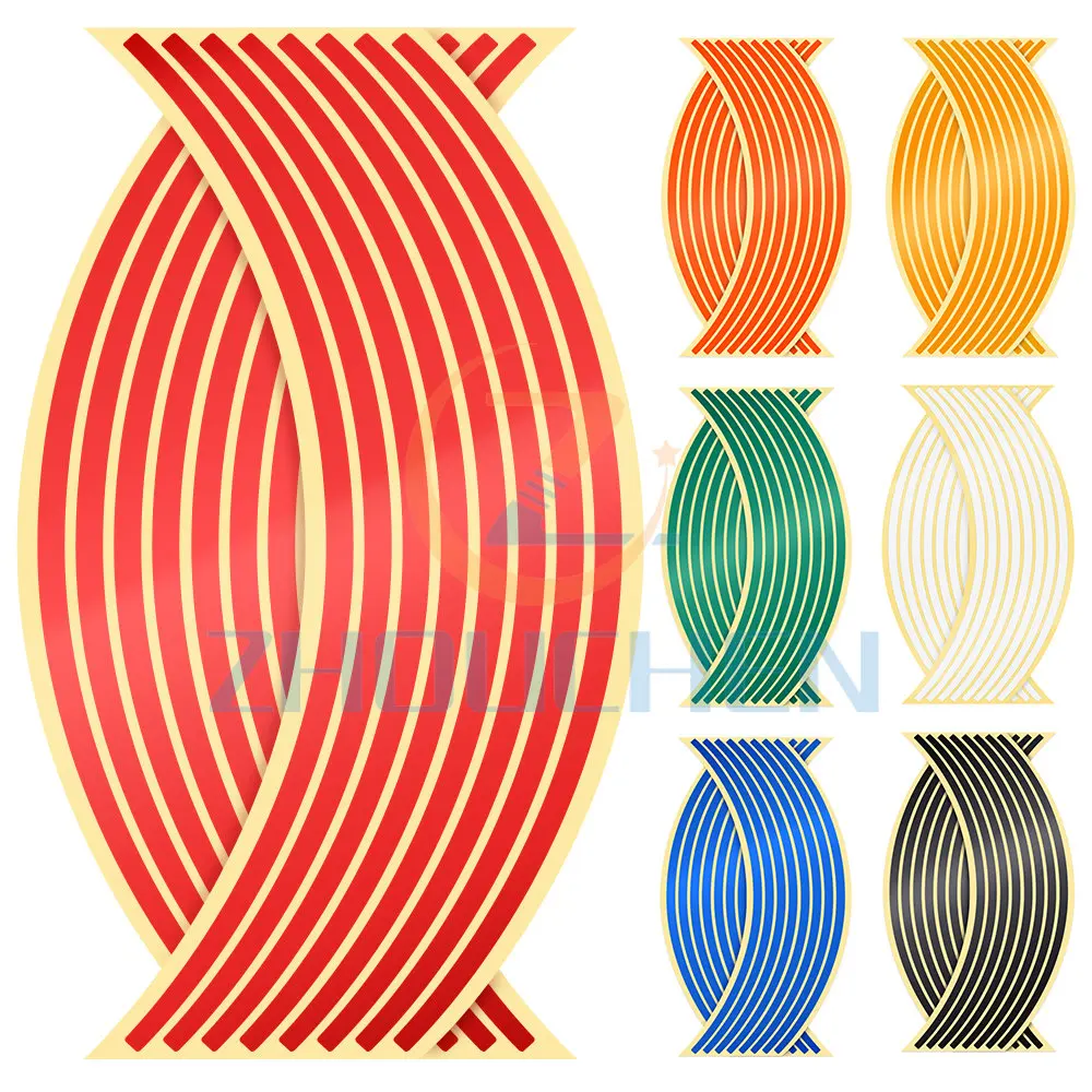 

Wheels Car Motorcycle Stickers Moto Reflective Rim Stripe Tape Pocket Dirt Pit Bike For Honda Yamaha Kawasaki Suzuki Motocross