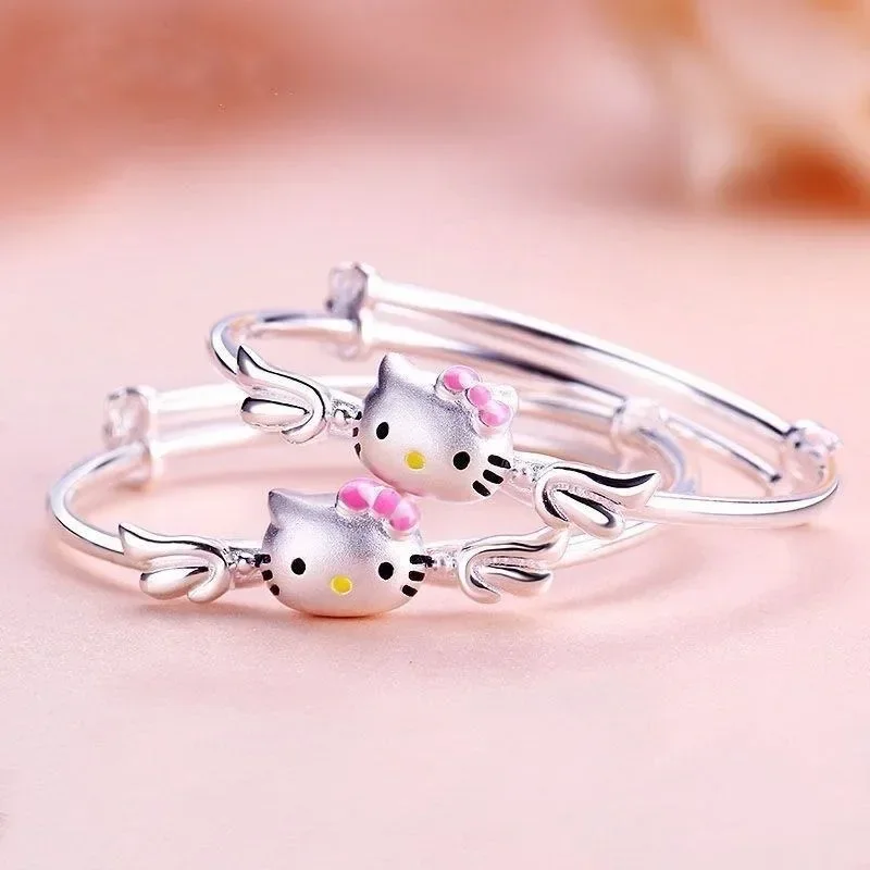 Sanrio Hello Kitty браслет ювелирные изделия милый мультфильм аниме KT Cat модный