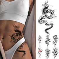 flower waterproof temporary tattoo sticker peony rose mandala flash tatto line henna arm body art fake tattoos women men