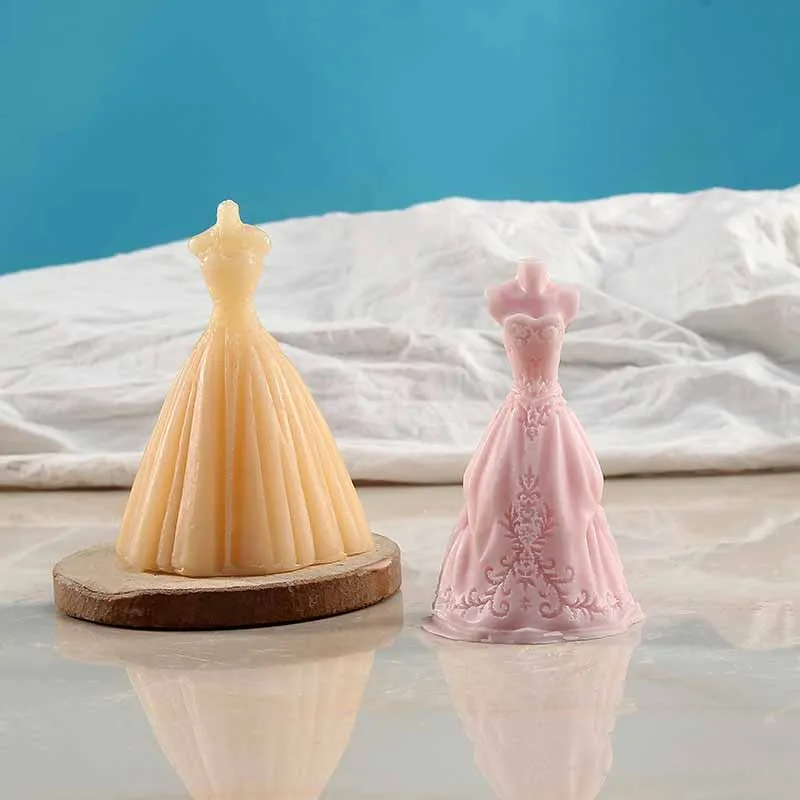 DIY свадебное платье силиконовая форма женская юбка ароматическая свеча ручной