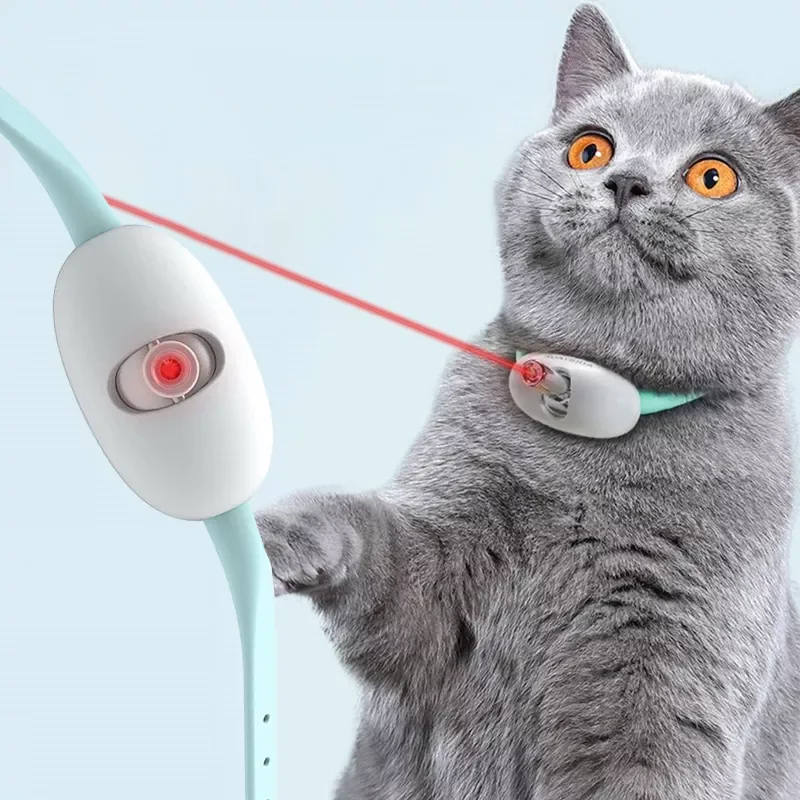 

2023NEW Automatic Cat Toy Smart Laser Teasing Cat Collar USB Charging Kitten Amusing Toys Interactive Training Toy Pet Supplies