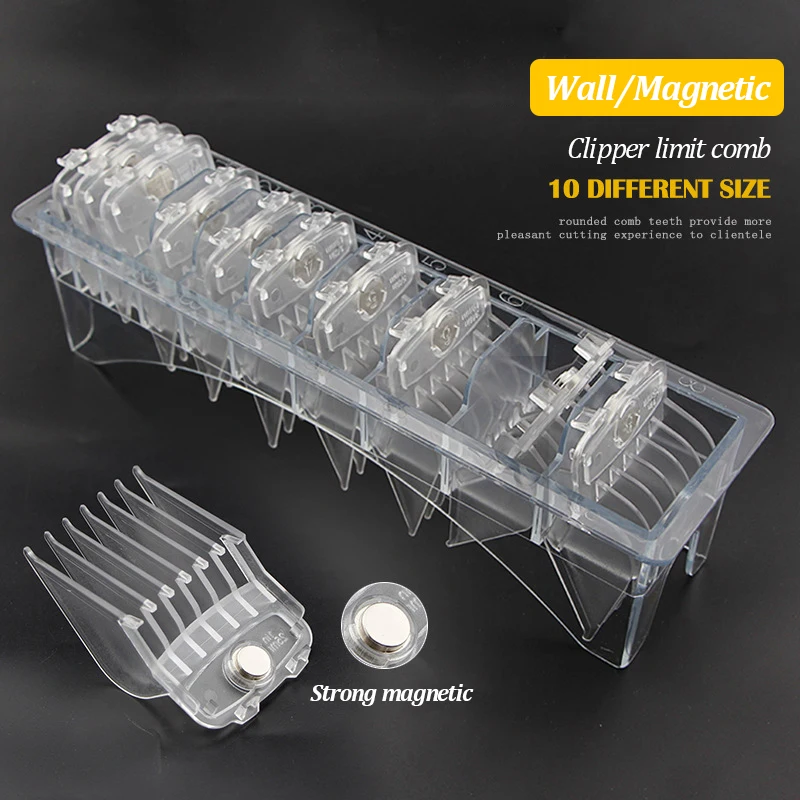 

10pcs Hair Clipper Limit Comb Transparent Electric Clipper Card Sleeve Universal Clipper Gradient Positioning Comb