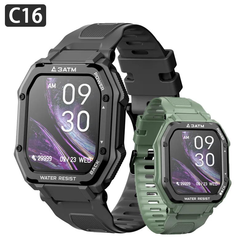 

C16 Hot Outdoor Smart Watch Bracelet 1.69 Inch Dynamic Screen 3ATM Waterproof 20 Sports Mode 45 Days Standby Men Women Watch