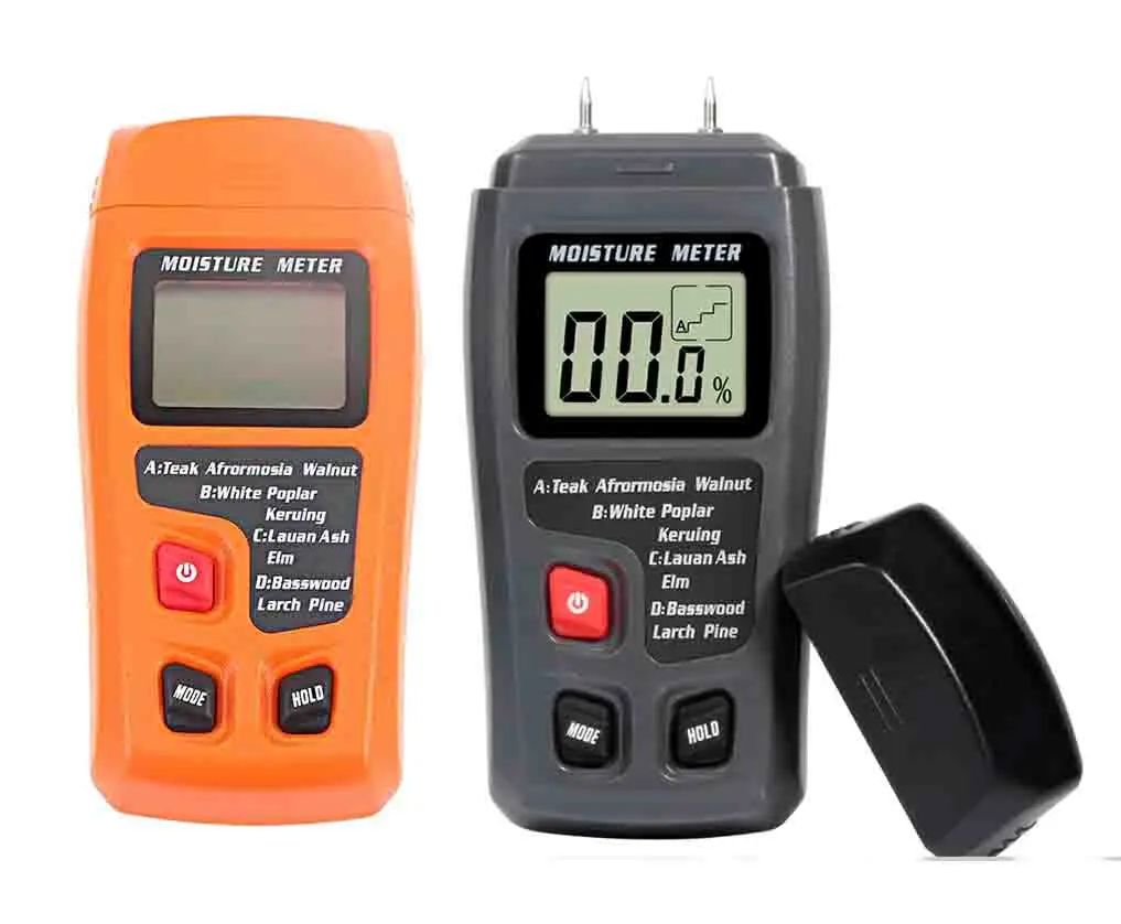 

Digital Wood Moisture Meter Professional 0~99.9% Timber Hygrometer Portable Tool LCD Display Timber Damp Detector with battery