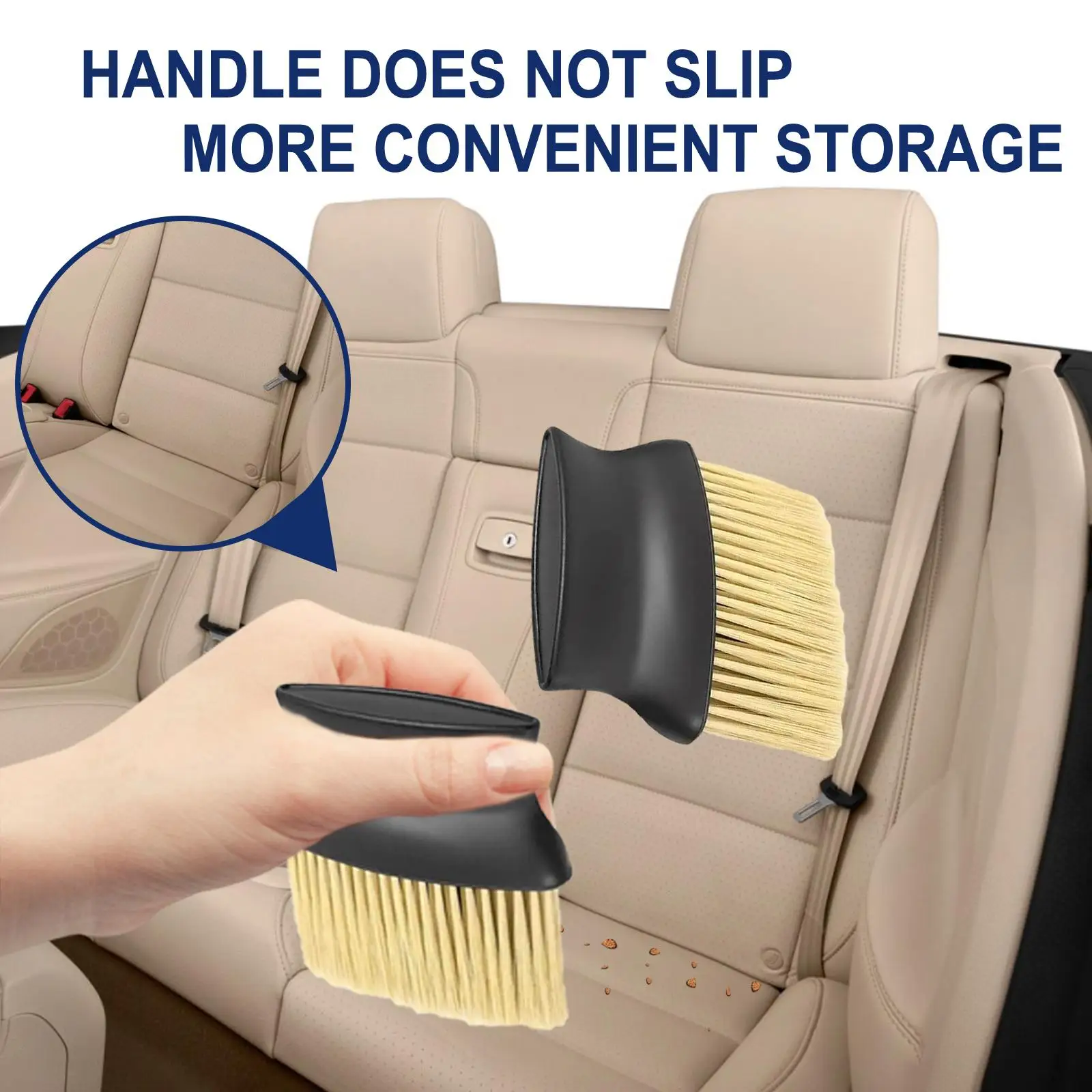 

2 Pieces Detailing Brushes Wide Handle Cleaning Brush Duster for Automotive
