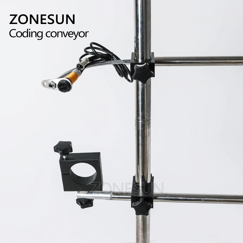 ZONESUN 12 7 мм автоматический струйный принтер даты конвейерный ремень код партии