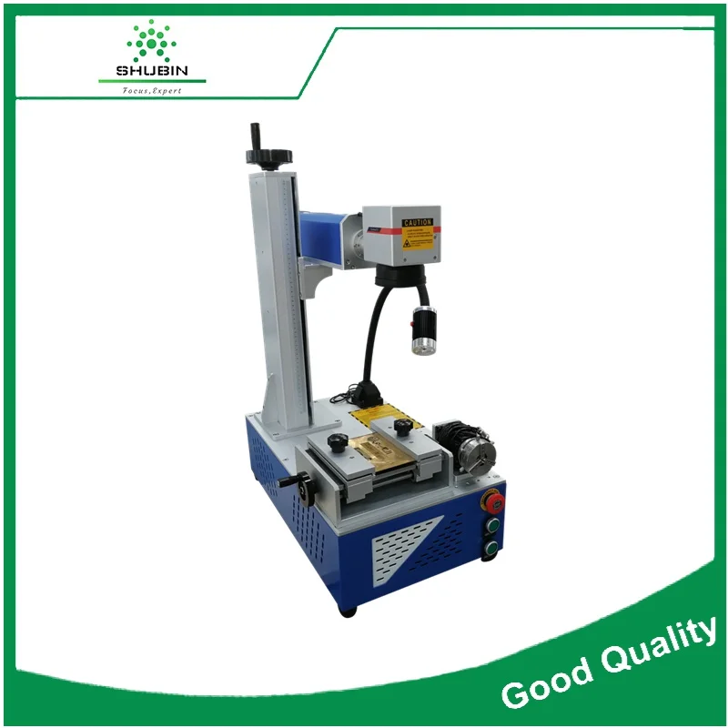

Raycus 50W Fiber Laser Marking Machine with Rotary Fixture for Marking Metal Materials