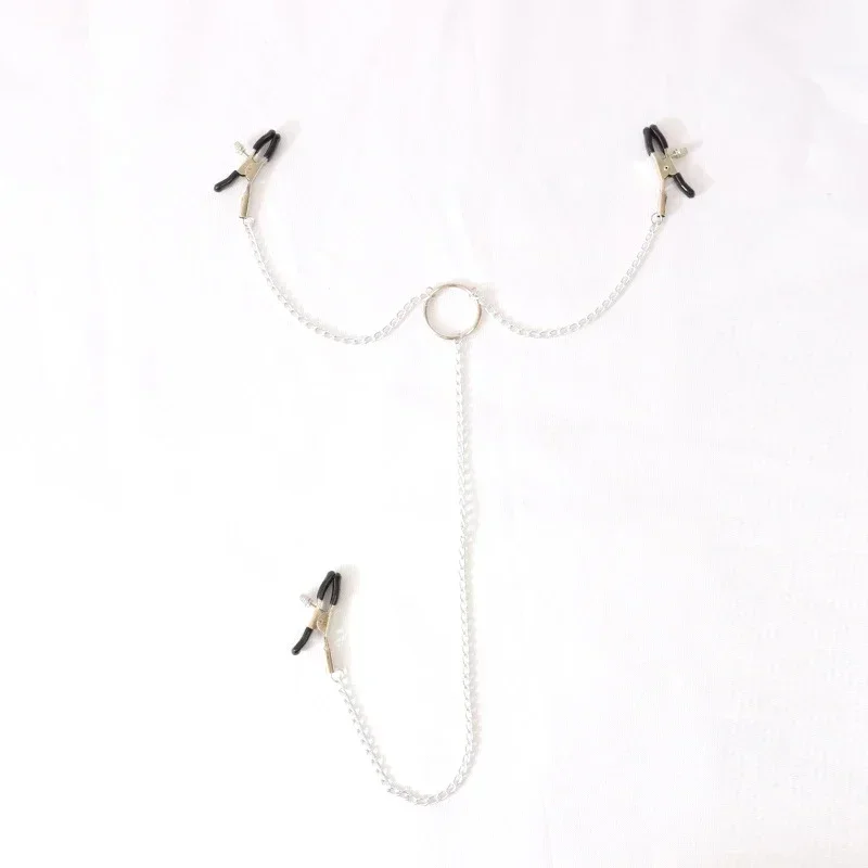 Зажим для груди с цепочкой из нержавеющей стали