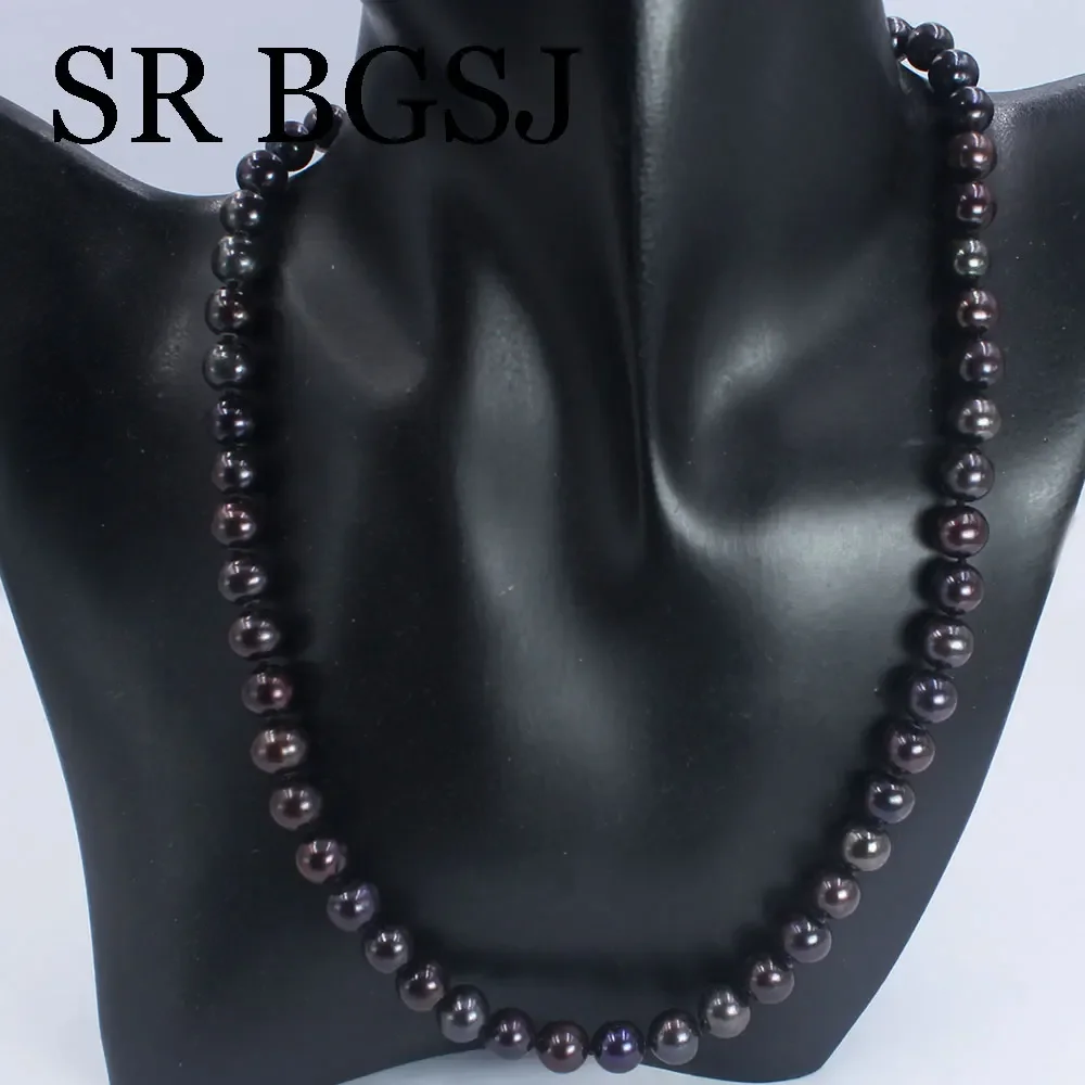 8-9 мм AAA модные ювелирные изделия свадебное ожерелье из натурального