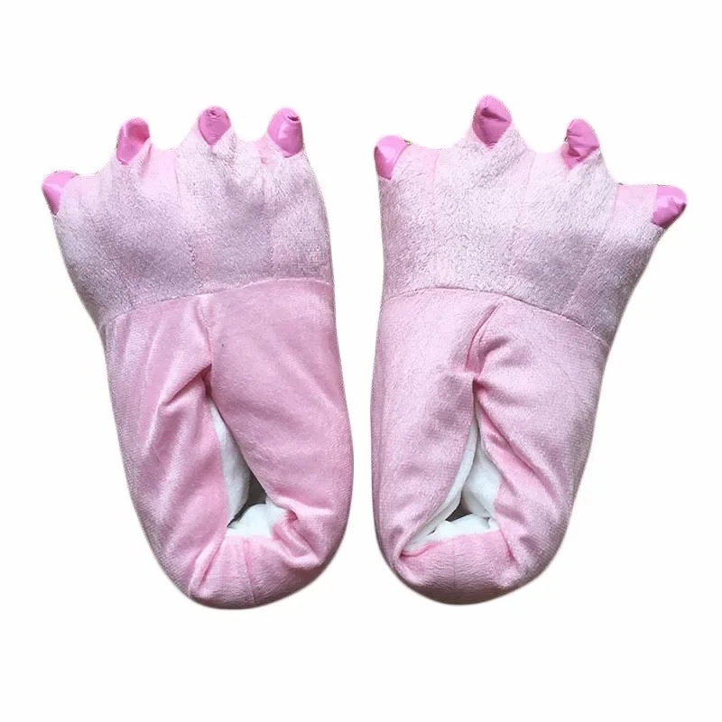 Тапочки в виде животных для детей и взрослых Кигуруми зимние теплые Мультяшные