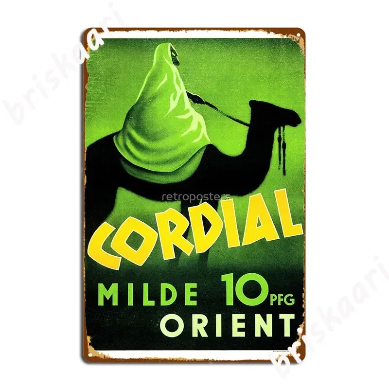 Фото Cordial Milde Orients 10pfg Бедуин верховая езда Cameles немецкая сигарета реклама металлическая табличка плакат Настенный декор №1