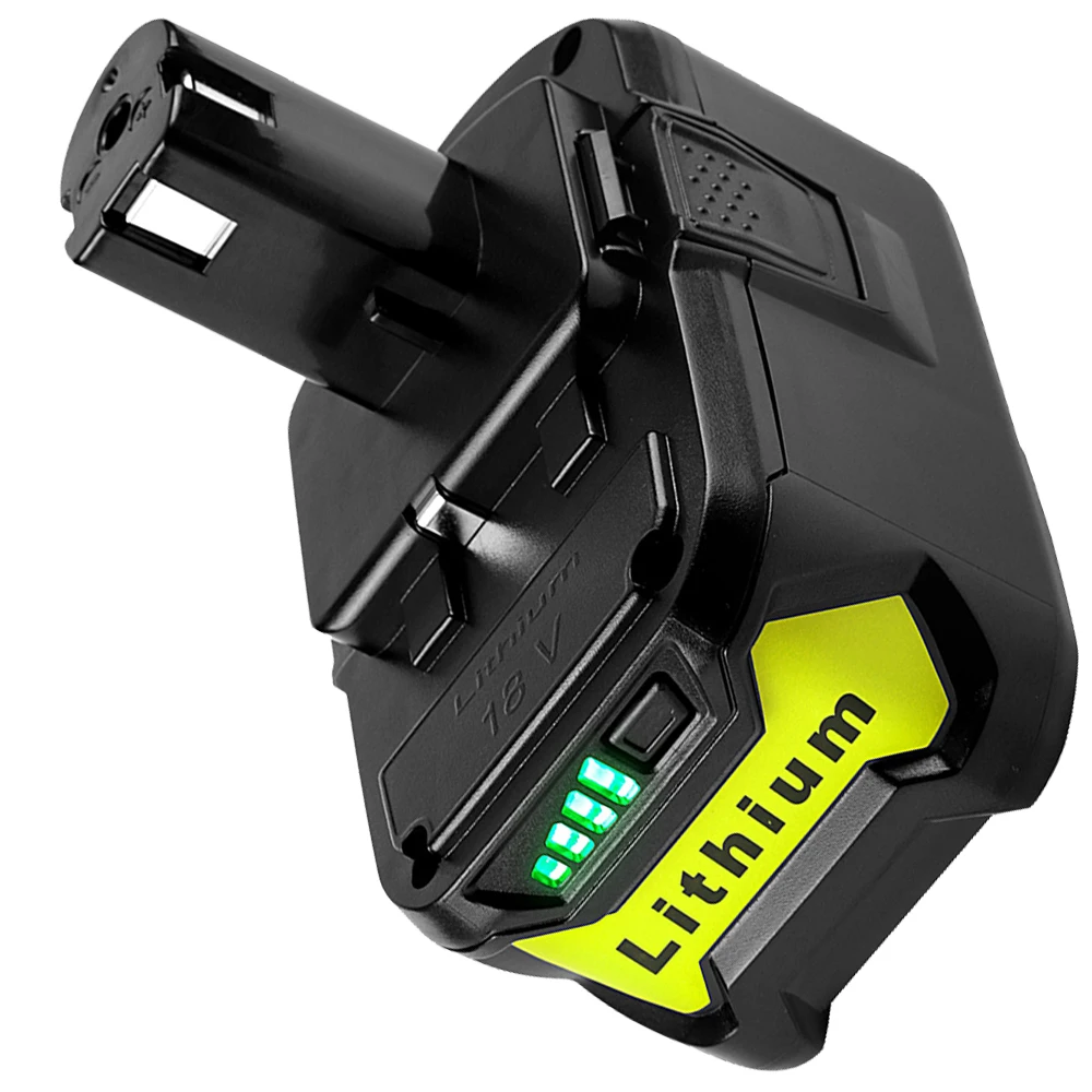 

Литий-ионный аккумулятор для Ryobi RB18L50 ONE +, 18 в, 7,0 Ач, P108, RB18L40, RB18L25, RB18L15, P107, P122, P104, P105 светодиодный светодиодным индикатором