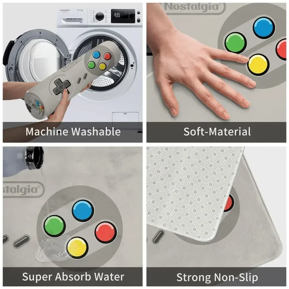 Нескользящий ковер в стиле ретро видеоигры турбо-контроллер ностальгический