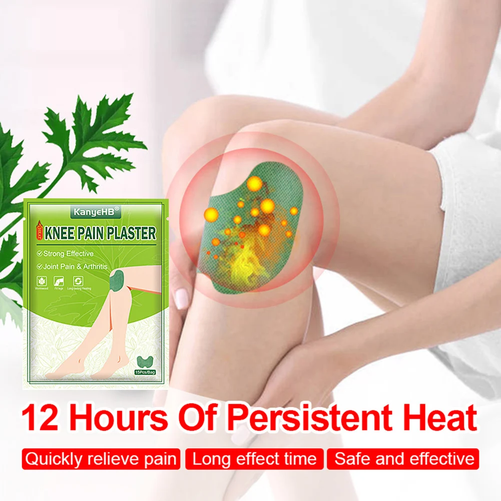 

15pcs Wormwood Knee Pain Relief Patch Herbal Hot Compress Relaxing Knee Medical Plaster Arthritis Muscle Joint Knee Stickers