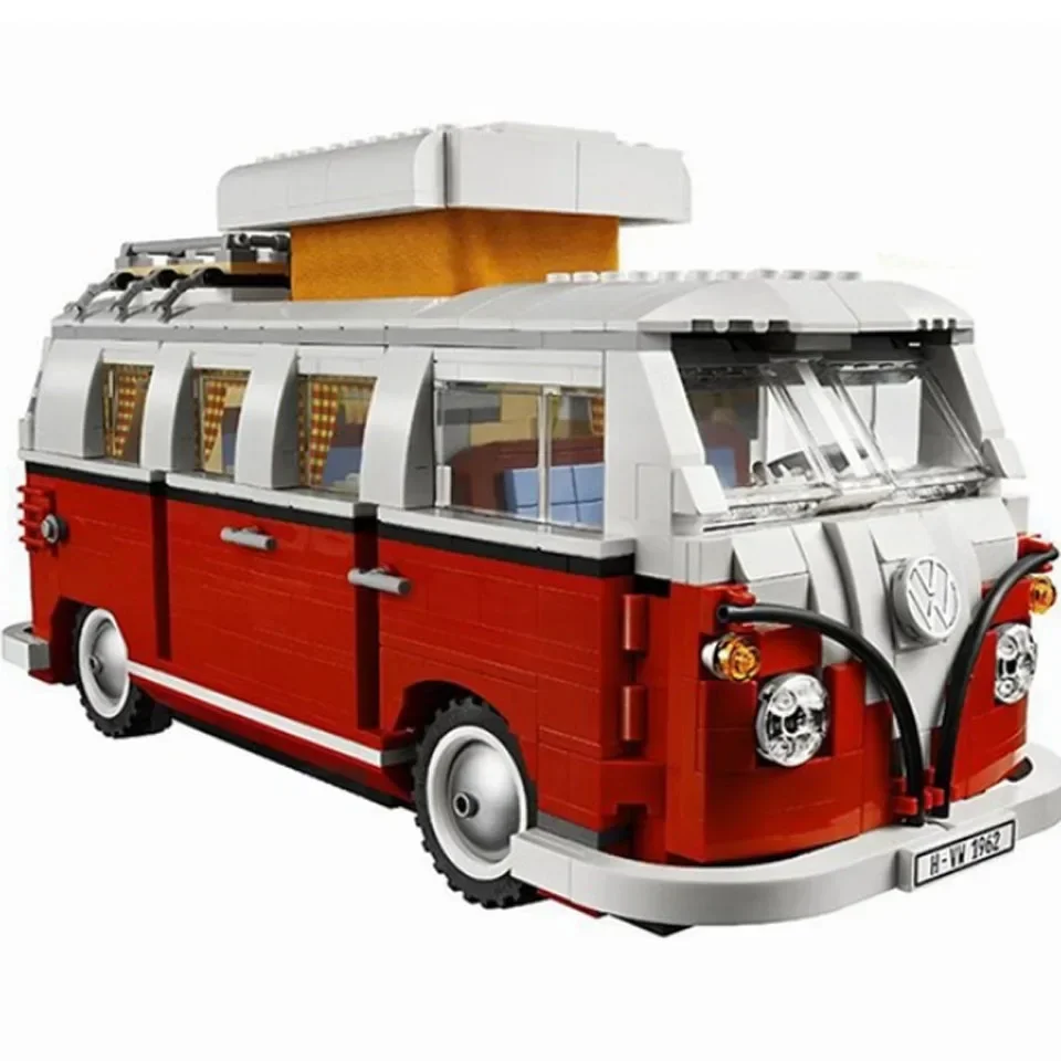 

1354PCS VW Volkswagen T1 Cmper Bricks Van Car Bluding Blocks Compatible Technic Ideas Bus 10220 DIY Toys Children Gift