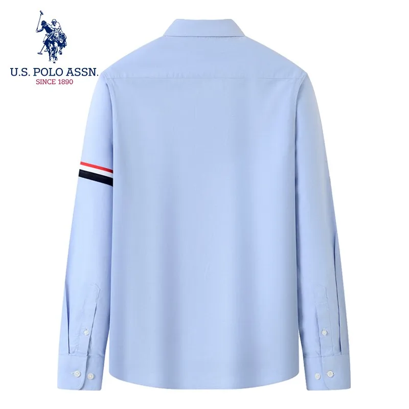 Мужская хлопковая рубашка-поло с длинным рукавом свободного покроя |