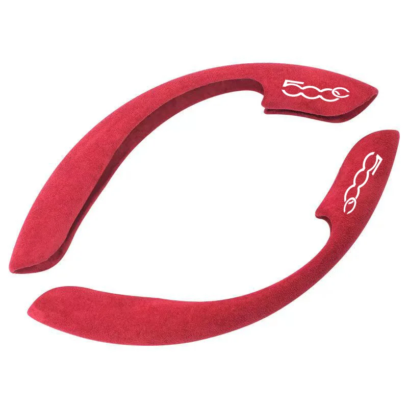 

Car Steering Wheel Cover black suede leather for Abbas FIAT 500 Abbas 500c Abbas 500x 500x 500c 500s 500 Car Accessories